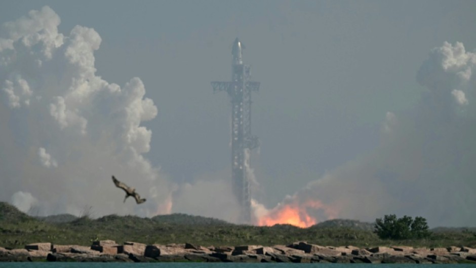 The launch of the mammoth rocket comes as Elon Musk's space company prepares a buzzy initial public offering