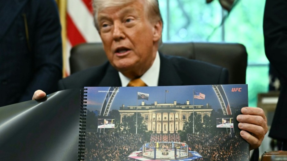 US President Donald Trump showed off a rendering of the event earlier this month