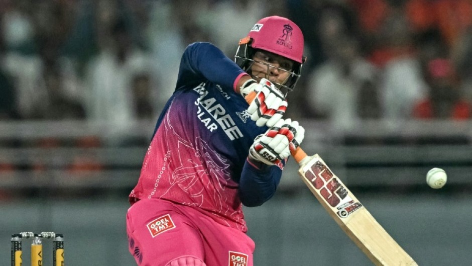 Vaibhav Sooryavanshi hits one of 12 sixes against Sunrisers Hyderabad