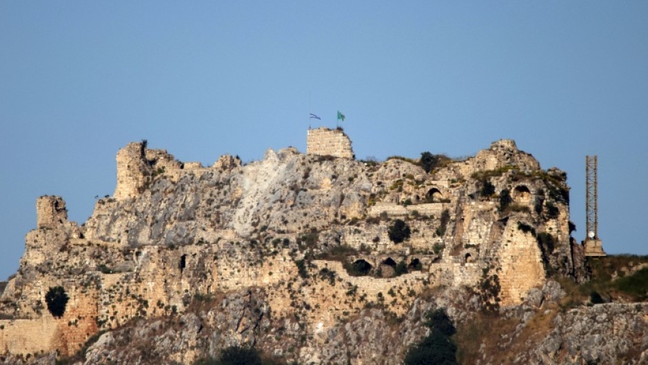 An Israeli flag flies over Beaufort Castle in southern Lebanon as Israel extends ints ground operation deeper into the country