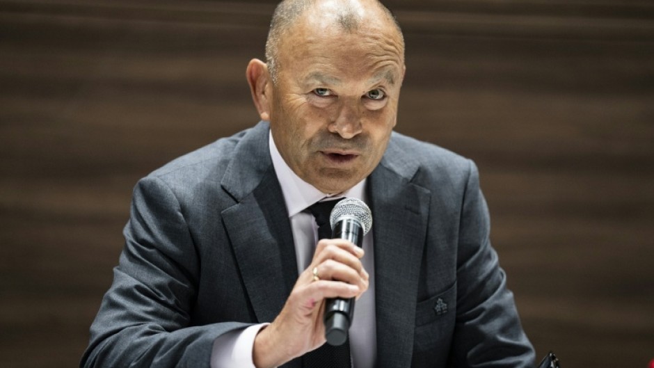 Japan's rugby union team head coach Eddie Jones speaks during a press conference