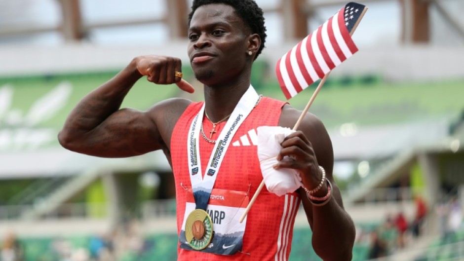 Ja'kobe Tharp has broken the 110m hurdles world record