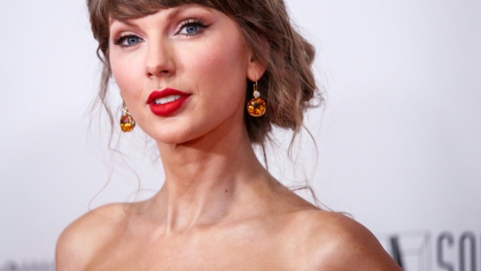 US singer-songwriter Taylor Swift is pictured at a gala in New York ahead of her induction into the Songwriters Hall of Fame