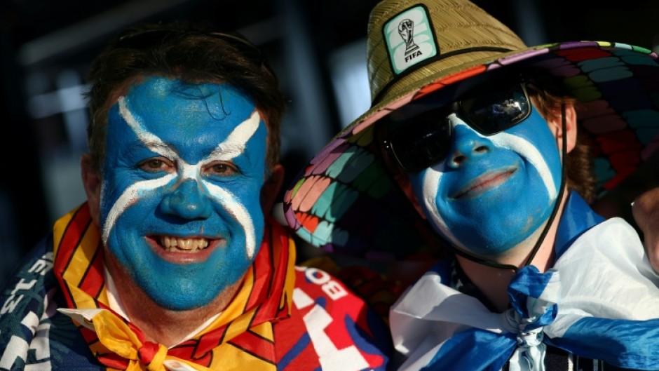 Scotland fans getting in the mood at their team's opening World Cup game against Haiti last weekend