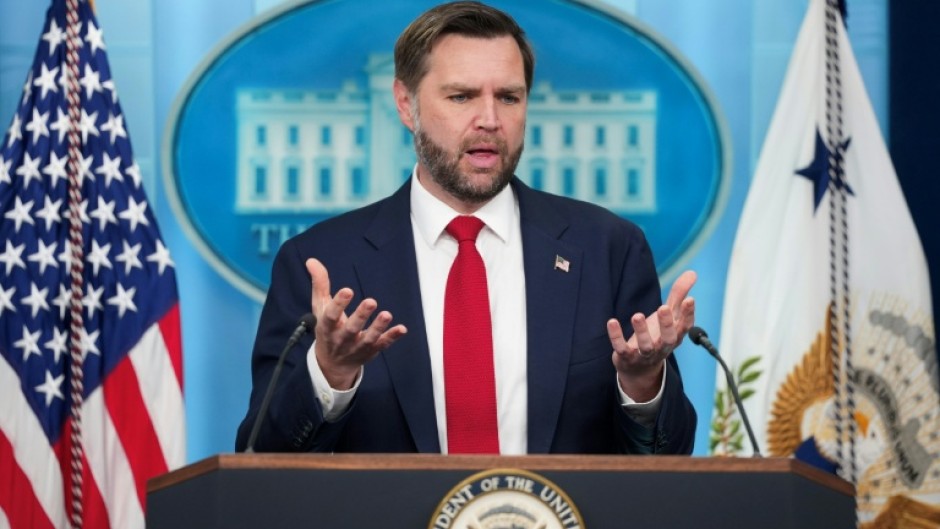 US Vice President JD Vance speaks during a press briefing in the Brady Briefing Room of the White House in Washington, DC, on June 18, 2026.