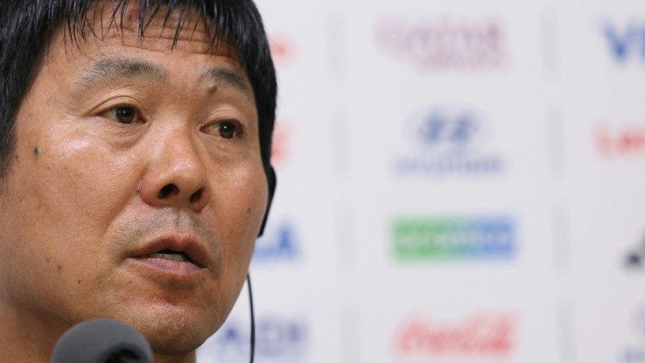 Japan's head coach Hajime Moriyasu