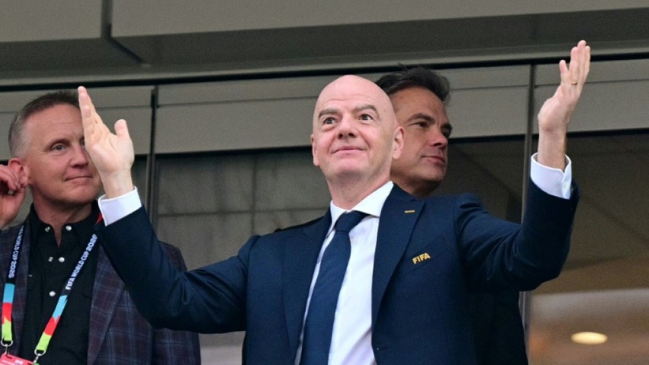 FIFA president Gianni Infantino flew to 10 matches in seven days at the World Cup including co-hosts USA against Paraguay at the Los Angeles Stadium