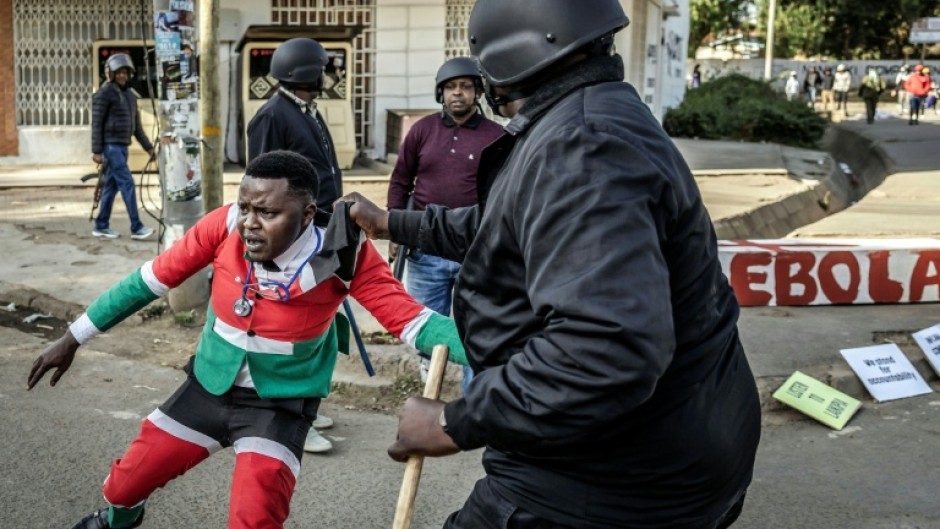 Protests against the US-run Ebola centre in Kenya turned violent earlier this month