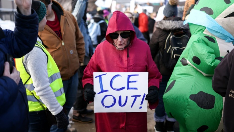 Protesters have also taken to the streets of some US cities to voice their concern