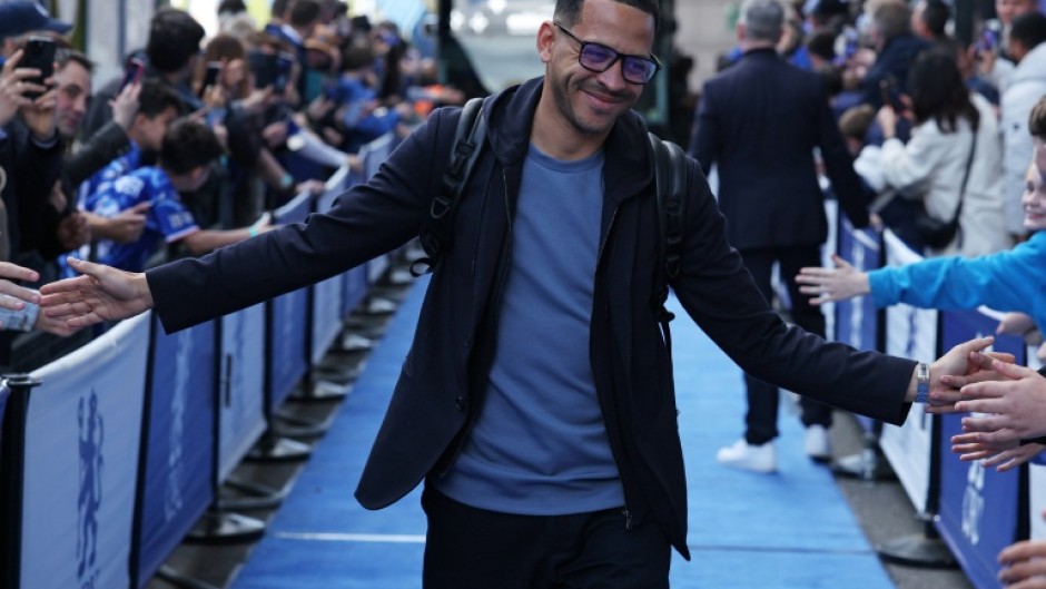 Liam Rosenior is greeted by Chelsea fans before a Premier League match against visiting Manchester City on April 12, ten days before he was fired