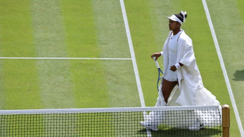 Japan's Naomi Osaka strikes a pose at Wimbledon