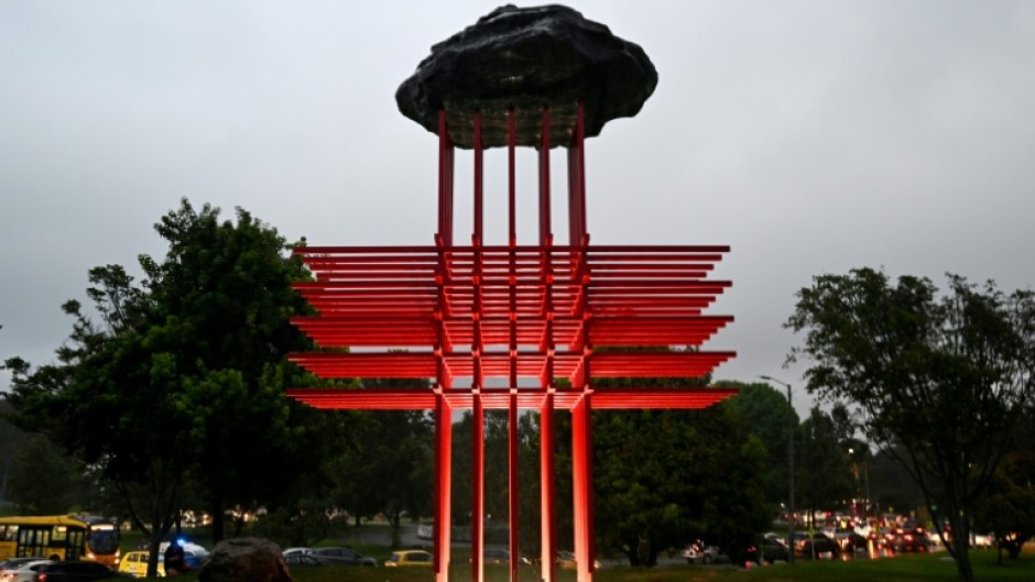 The Umbral monument in Bogota pays tribute to the medical personnel who died during the Covid-19 pandemic
