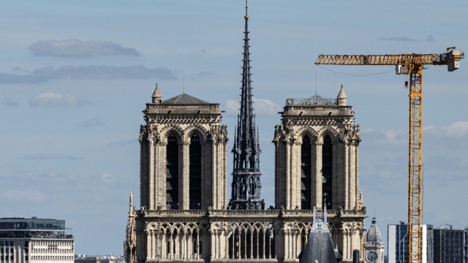 The guitar was made from oak floorboards damaged in the Notre Dame fire