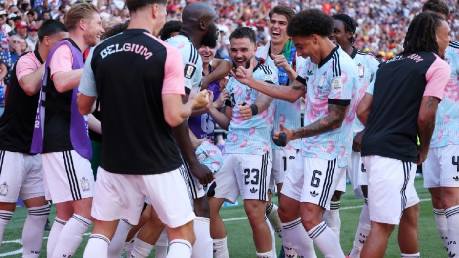 Trump dance: Belgium celebrates after scoring a fourth goal against USA