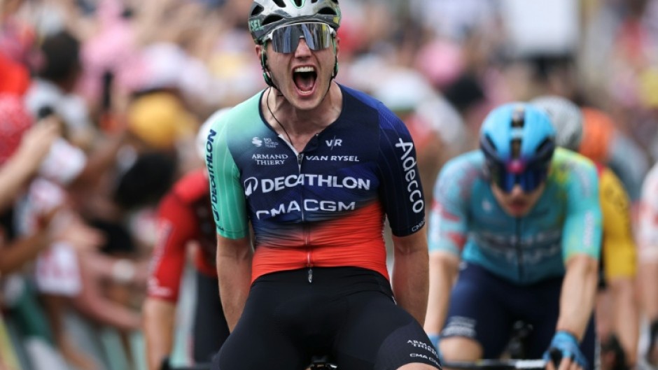 Debutant Olav Kooij surged to a dominant sprint victory on the fifth stage of the Tour de France