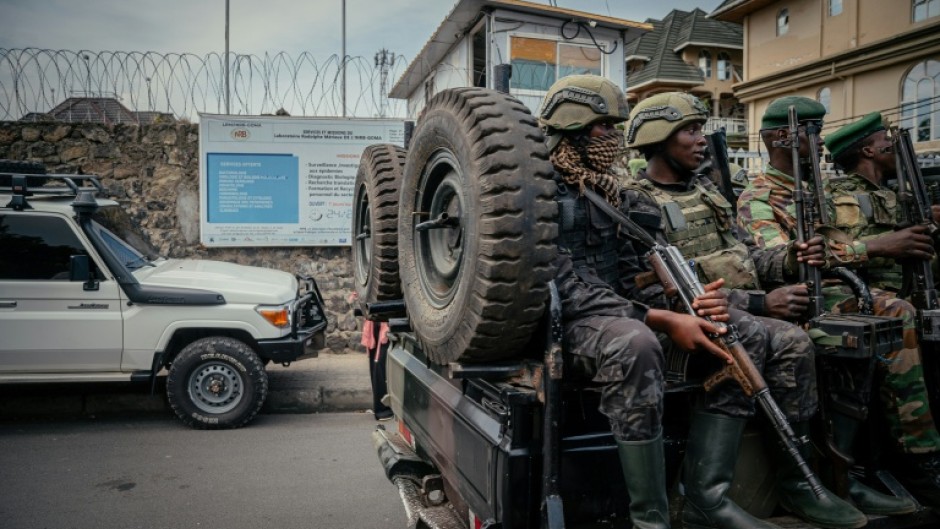 FC/M23 soldiers in Goma in the eastern DRC. The UN called for an immediate end to fighting in the region