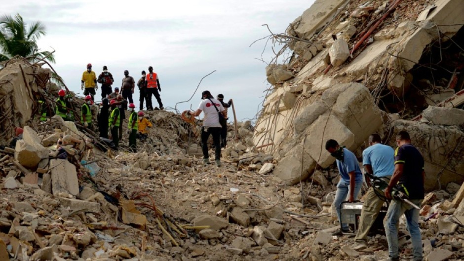 Rescuers search for earthquake victims in Caraballeda, La Guaira State, Venezuela on July 3, 2026