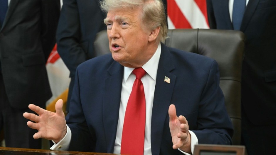 President Donald Trump has said US forces were striking Iran, and that a blockade was being reimposed on Iranian ports
