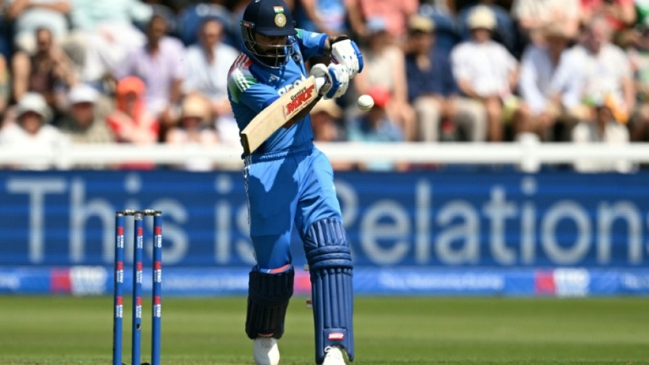 India's Virat Kohli hits out during the second one-day international against England at Sophia Gardens, Cardiff