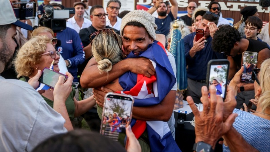 Cuban dissident Luis Manuel Otero Alcantara flew to Miami to go into exile in the United States, after serving a five-year prison term in Cuba for disturbing the public order, among other charges