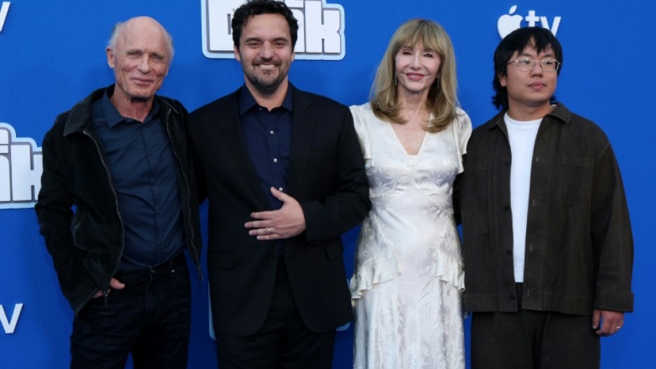 Left to right: Ed Harris, Jake Johnson, Mary Steenburgen and Aaron Chen at the premier of "The Dink" in Los Angeles