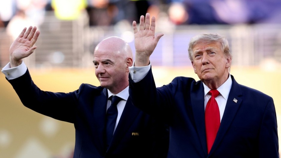 FIFA President Gianni Infantino and US President Donald Trump at the World Cup final in New York