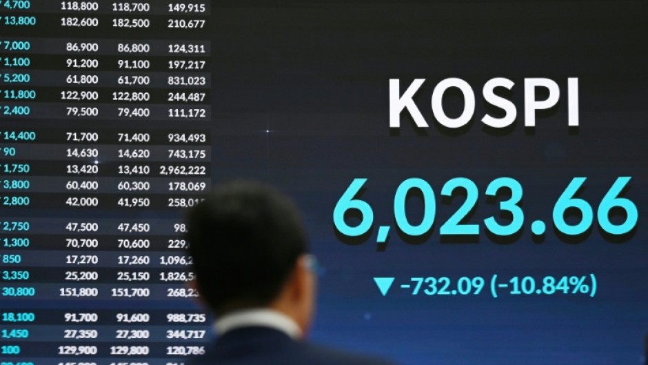 South Korea's Kospi stocks index plunged almost 11 percent after a report of a breakthrough in China's chip industry compounded worries about the longevity of the AI boom