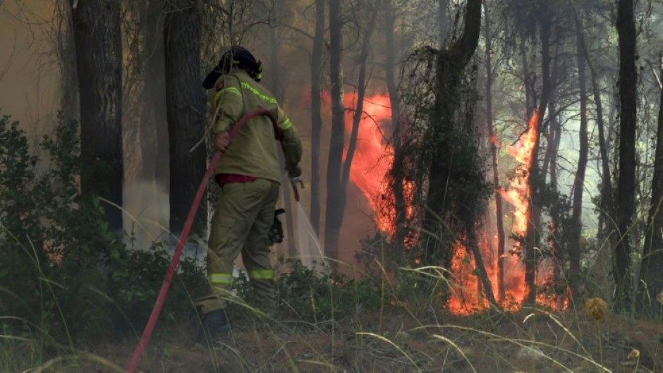 The fires have raged in Porto Germeno for two days