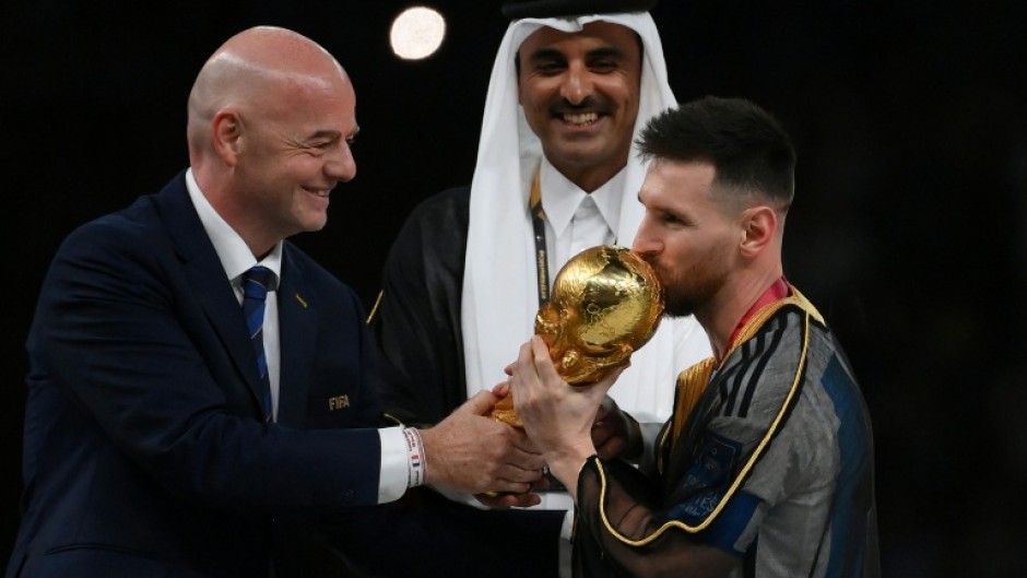 FIFA president Gianni Infantino (L) has been at the helm of world football's governing body since 2016