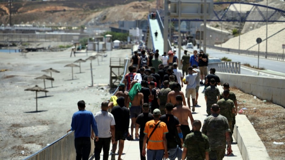 Most of those who entered Ceuta have now left