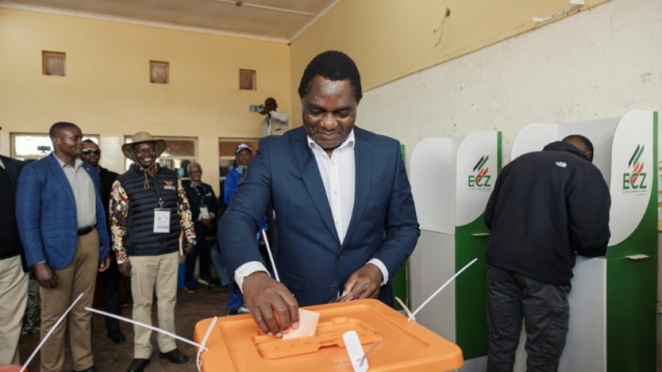 The election is seen as a test of candidate Hakainde Hichilema's first five years in office