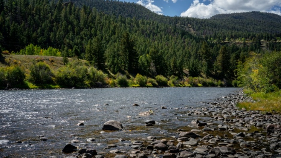 The Rio Grande river is seen flowing in Rio Grande National Forest, Colorado