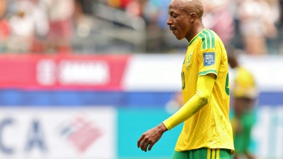 Khuliso Mudau reacts after South Africa lost to Canada in a 2026 World Cup second-round match