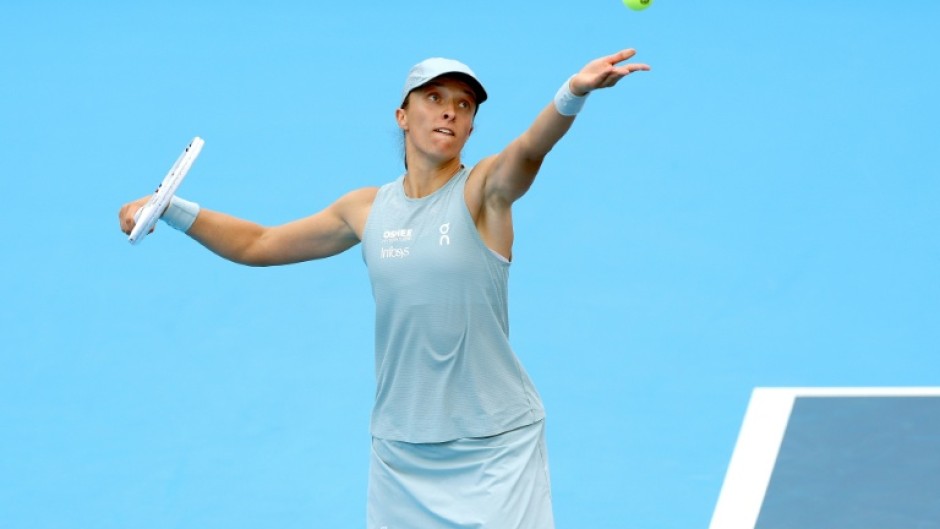 Iga Swiatek of Poland reached the semi-finals of the Cincinnati event after her opponent retired with a heel injury