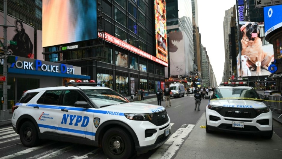 New York police swarmed Times Square after the stabbing incident