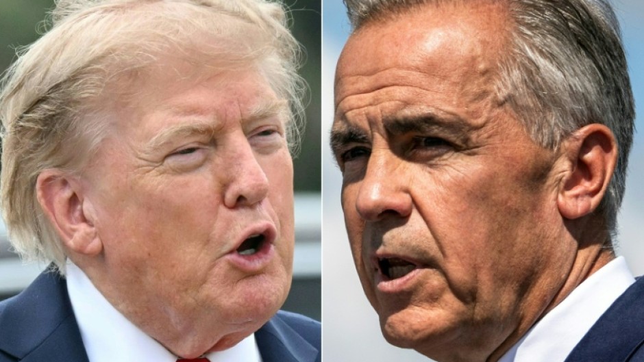 US President Donald Trump and Canadian Prime Minister Mark Carney are locked in a trade war