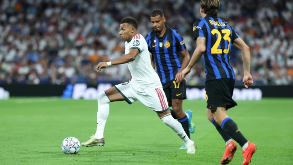 Kylian Mbappe in action for Real Madrid during the Spanish side's 2-1 win over Inter Milan in the Champions League on Tuesday
