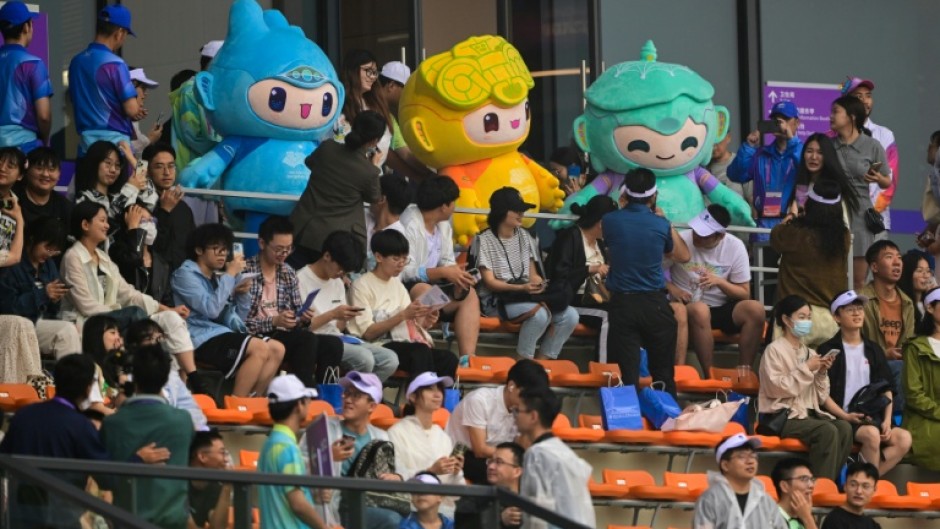 Spectators at a women's cricket match during the Asian Games in Hangzhou in September 2023