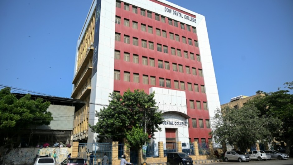 An exterior view of the Dow Dental College in Karachi. Pakistan universities have long hosted students from neighbouring Afghanistan