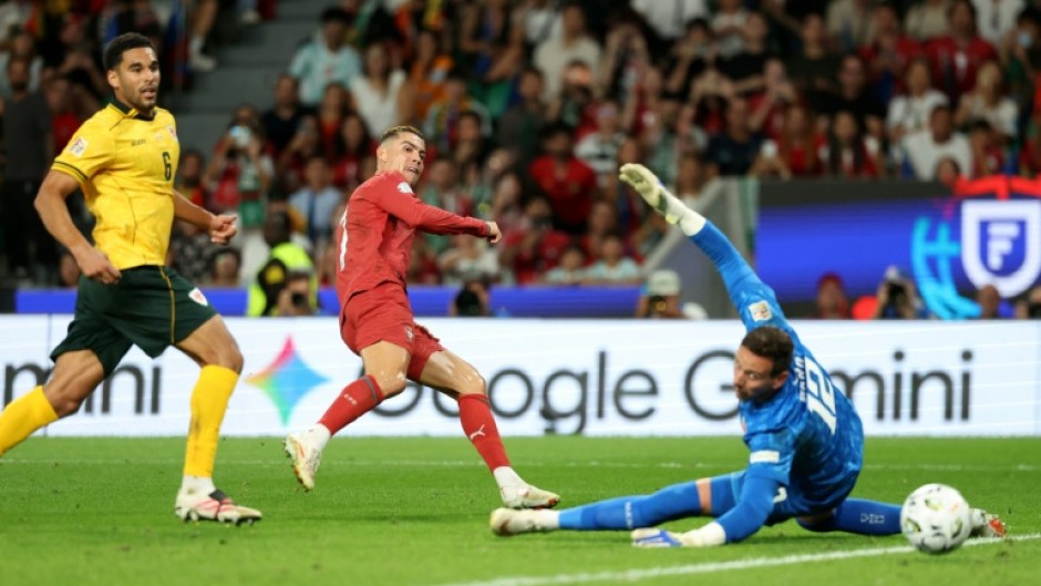 The one that got way: Cristiano Ronaldo beats Wales goalkeeper Danny Ward only to be ruled offside