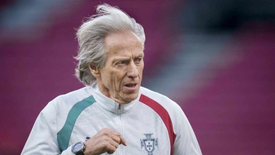 Portugal coach Jorge Jesus at training in Copenhagen on Wednesday