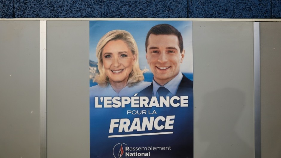 Bardella (R) would probably be prime minister if Le Pen (L) won the 2027 presidential election