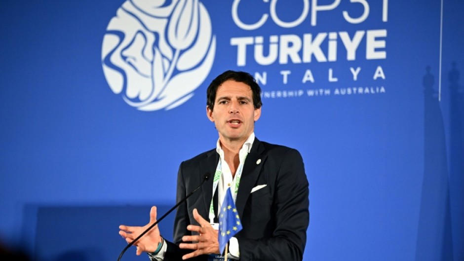 European Commissioner for Climate, Net-Zero and Clean Growth Wopke Hoekstra speaks during a press conference on the sidelines of the Pacific Pre-COP31 Summit in Nadi on October 7, 2026