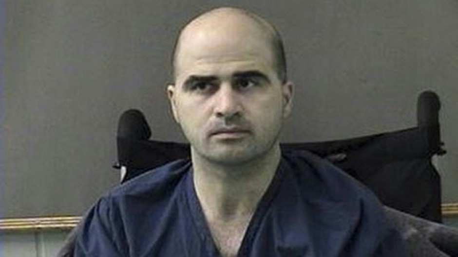 Fort Hood shooter Nidal Hasan is pictured in a 2010 photo released by the Bell County Sheriff's Department