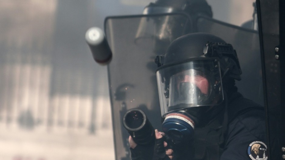 Police were out in force in Marseille