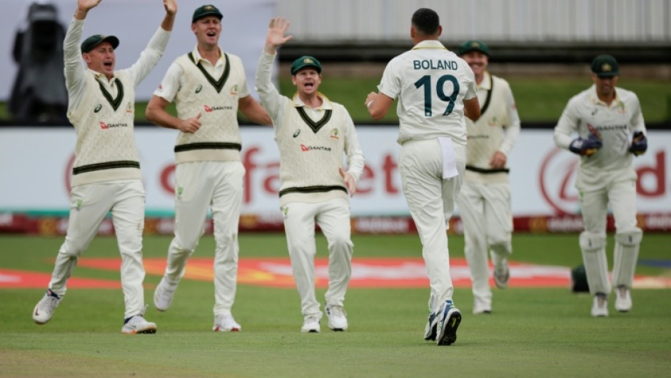 Scott Boland took two the only two wickets on a rain-shortened day after being recalled by Australia