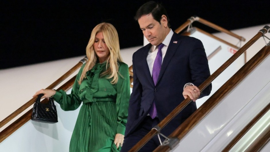 Rubio and his wife Jeanette arrived in Samarkand on Sunday