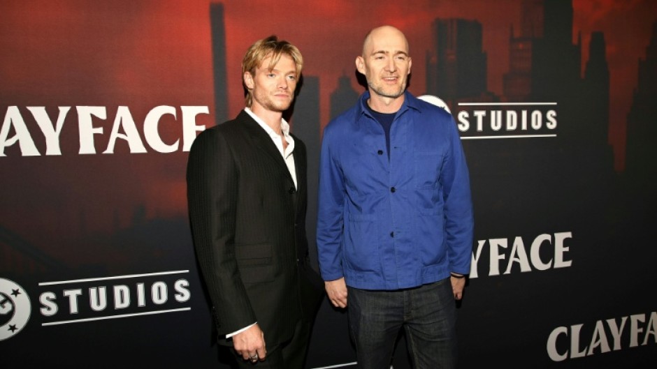 Tom Rhys Harries and James Watkins attend the Toronto fan screening of DC Studios' body horror film 'Clayface'