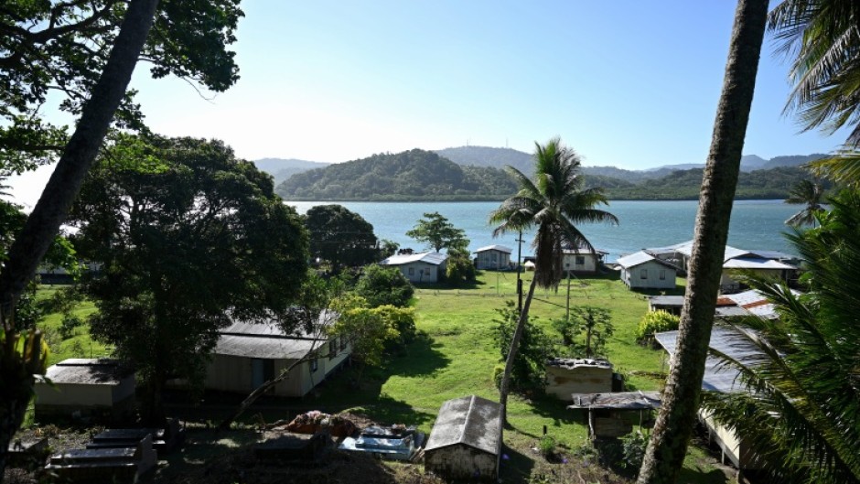 A view of the ocean from Serua Island, Fiji, a low-lying community facing the growing threat of rising sea levels