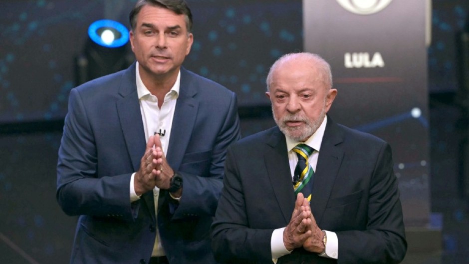 Brazil's incumbent leader Luiz Inacio Lula da Silva and his right-wing challenger Flavio Bolsonaro traded blows during a heated election debate